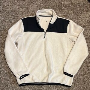 ZYIA Active Fleece White and Black 1/4 zip pull‎ over